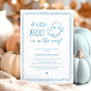 Invitation Halloween Baby shower petit fantôme