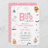 Halloween Baby shower Pink fantôme fille invitatio