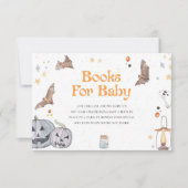 Invitation Halloween Baby showers Citrouilles Livres Pour Bab (Devant)