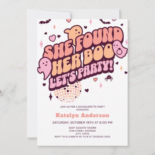 Invitation Halloween Bachelorette (Devant)