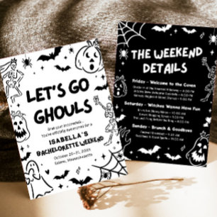 Invitation Halloween Bachelorette Fête de Fin de semaine