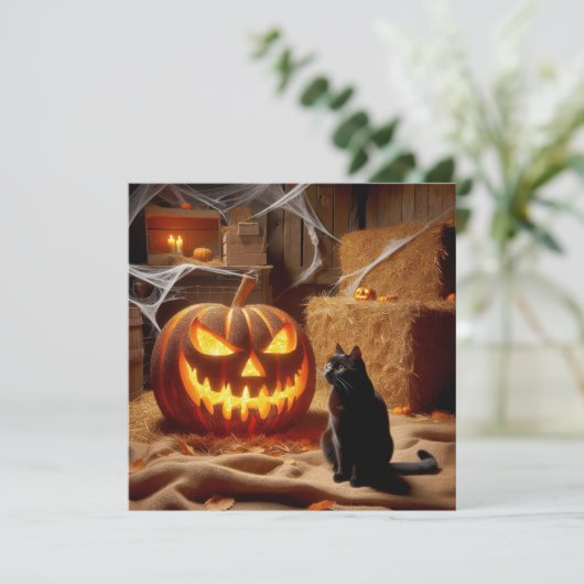 Invitation Halloween Barn Party (Debout devant)
