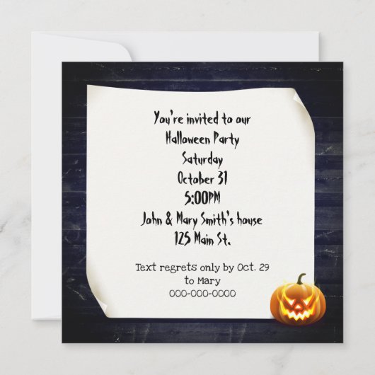 Invitation Halloween Barn Party (Dos)