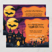 Invitation Halloween Bash de l'équipe éffrayante (Devant / Derrière)