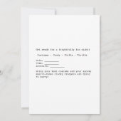 Invitation Halloween Bash Déplaisant de Cluckin (Dos)