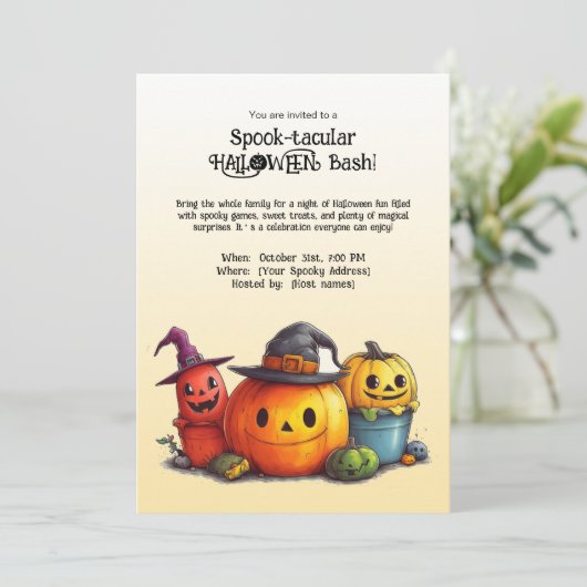 Invitation HALLOWEEN Bash tactile ! (Debout devant)