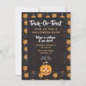 Invitation Halloween Bash Trick Ou Treat Citrouille Candy (Devant)