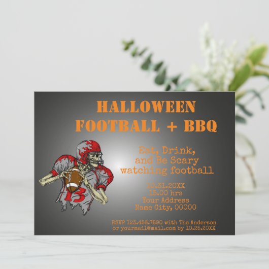Invitation Halloween BBQ (Debout devant)
