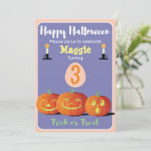 Invitation Halloween Bel Anniversaire Personnalisé (Debout devant)