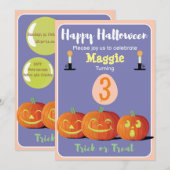 Invitation Halloween Bel Anniversaire Personnalisé (Devant / Derrière)