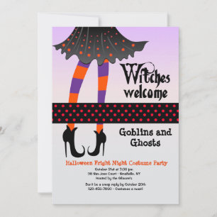 Invitation Halloween Bienvenue aux Sorcières