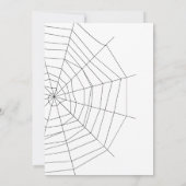 Invitation Halloween Black and White Spider Web 2e anniversai (Dos)