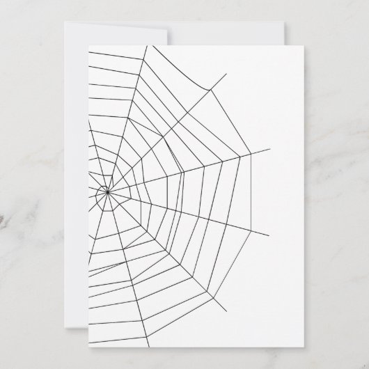 Invitation Halloween Black and White Spider Web 2e anniversai (Dos)