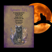 Invitation Halloween Black Cat Party