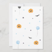 Invitation Halloween Bleu Un Petit Baby shower Boo (Dos)