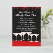 Invitation Halloween Bloody Good Time (Debout devant)