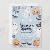 Invitation Halloween Blue Fourever 4ème anniversaire Éffrayan (Devant)