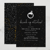 Invitation Halloween Boire jusqu'aux sorcières Cocktail Fête (Devant / Derrière)