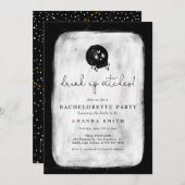 Invitation Halloween Boire jusqu'aux sorcières crâne Bachelor (Devant / Derrière)