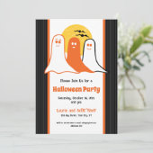 Invitation Halloween Boo Fantômes, enfants, famille (Debout devant)