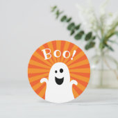 Invitation Halloween Boo Happy Ghost Kids Costume Party (Debout devant)