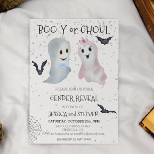 Invitation Halloween Boo-y et Ghoul Genre Révéler les fantôme