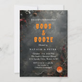 Invitation Halloween Boos & Booze Party (Devant)