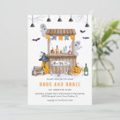 Invitation Halloween Booze et Boos | Cocktail Party (Debout devant)