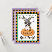 Invitation Halloween Boxer (Devant/Arrière en situation)