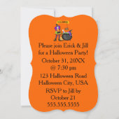 Invitation Halloween branché Sorcière Cauldron style de croch (Dos)