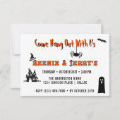 Invitation Halloween Budget Orange & Noir (Devant)