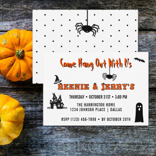 Invitation Halloween Budget Orange & Noir