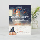 Invitation Halloween Bureau Partie Business Corporate Cats (Debout devant)