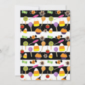 Invitation Halloween Candy & Sweets Citrouille Party Invitati (Dos)