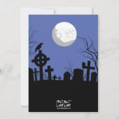 Invitation Halloween caractères mignons Lune Anniversaire de (Dos)