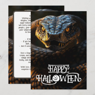 Invitation Halloween 🐍"Carte Haunt Hiss-terical