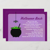 Invitation Halloween Cauldron (Devant / Derrière)