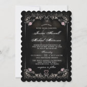 Invitation Halloween Cemetery Love "Together With" Mariage (Dos)