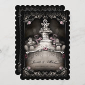 Invitation Halloween Cemetery Love "Together With" Mariage (Devant / Derrière)