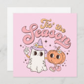 Invitation Halloween C'est la saison (Devant / Derrière)