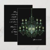 Invitation Halloween Chandelier Wedding (Devant / Derrière)
