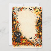 🎃🐈⬛ Invitation Halloween Chat Noir 👻✨ (Dos)