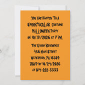 Invitation Halloween Chat Noir (Dos)