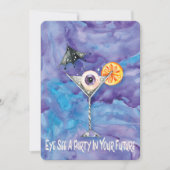 Invitation Halloween Chat noir {urple Costume Cocktail Party (Devant)