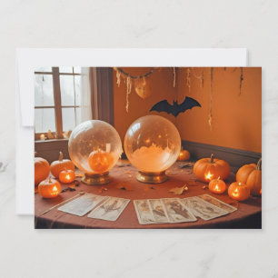 Invitation Halloween chauves-souris Citrouilles mignonne Éffr