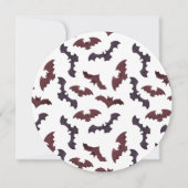 Invitation Halloween chauves-souris et fantômes ronde Invitat (Dos)