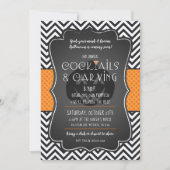 Invitation Halloween Citrouille Carving et Cocktails Invitati (Devant)