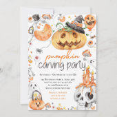 Invitation Halloween Citrouille Carving Party (Devant)