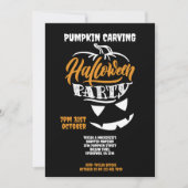 Invitation Halloween Citrouille Carving Party (Devant)