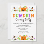 Invitation Halloween Citrouille Carving Party (Devant)